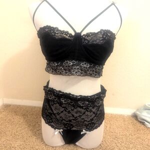 Black Lace Lingerie Set